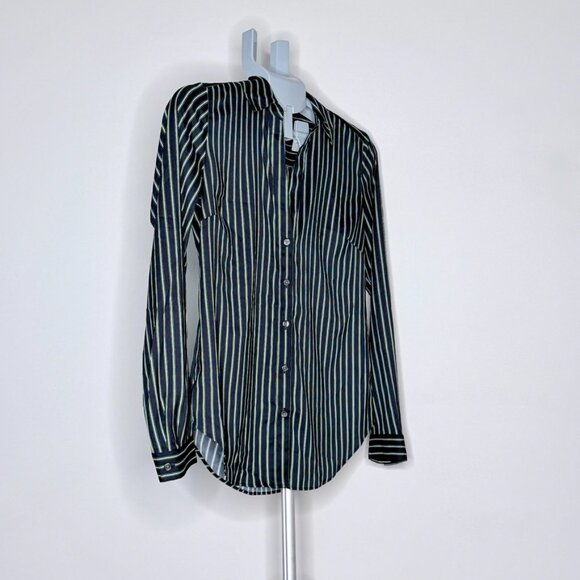 Ann Taylor Striped Button Up Blouse - Picture 4 of 9